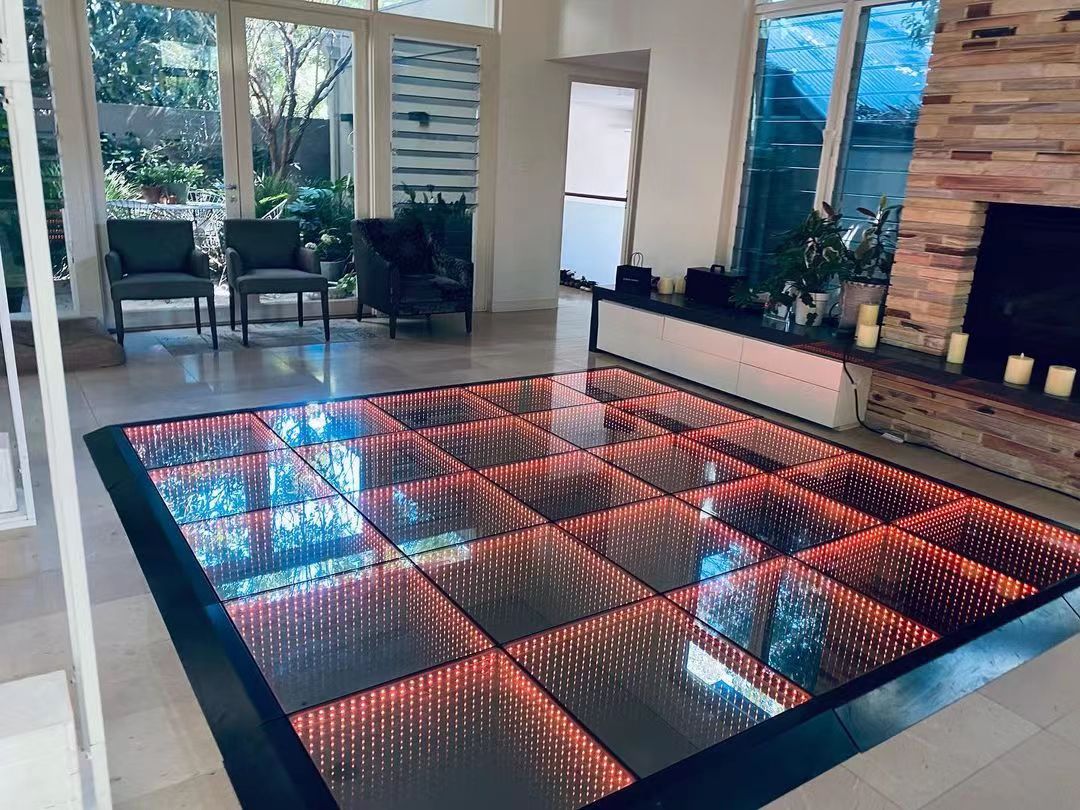 LED Dance Floor:3D effect, 2x2ft size, 72pcs RGB LEDs, Wireless Magnet connect